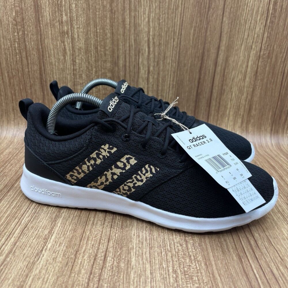 ADIDAS QT RACER 2.0 FY8247 Black/Hazy Beige/Gray Women’s Size 9.5 Running Shoe‎ - Picture 9 of 9